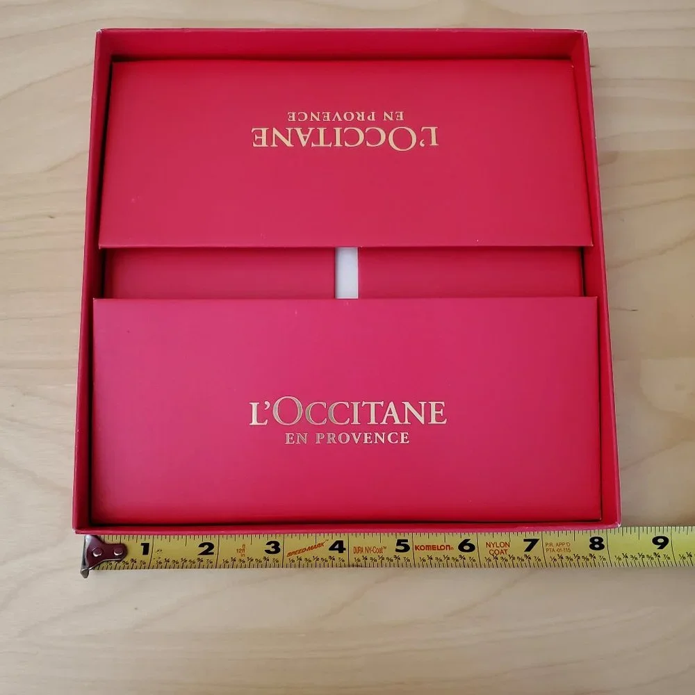 2019 Red Loccitane Gift Box Empty + 10 Gift Wrap Tissue Paper